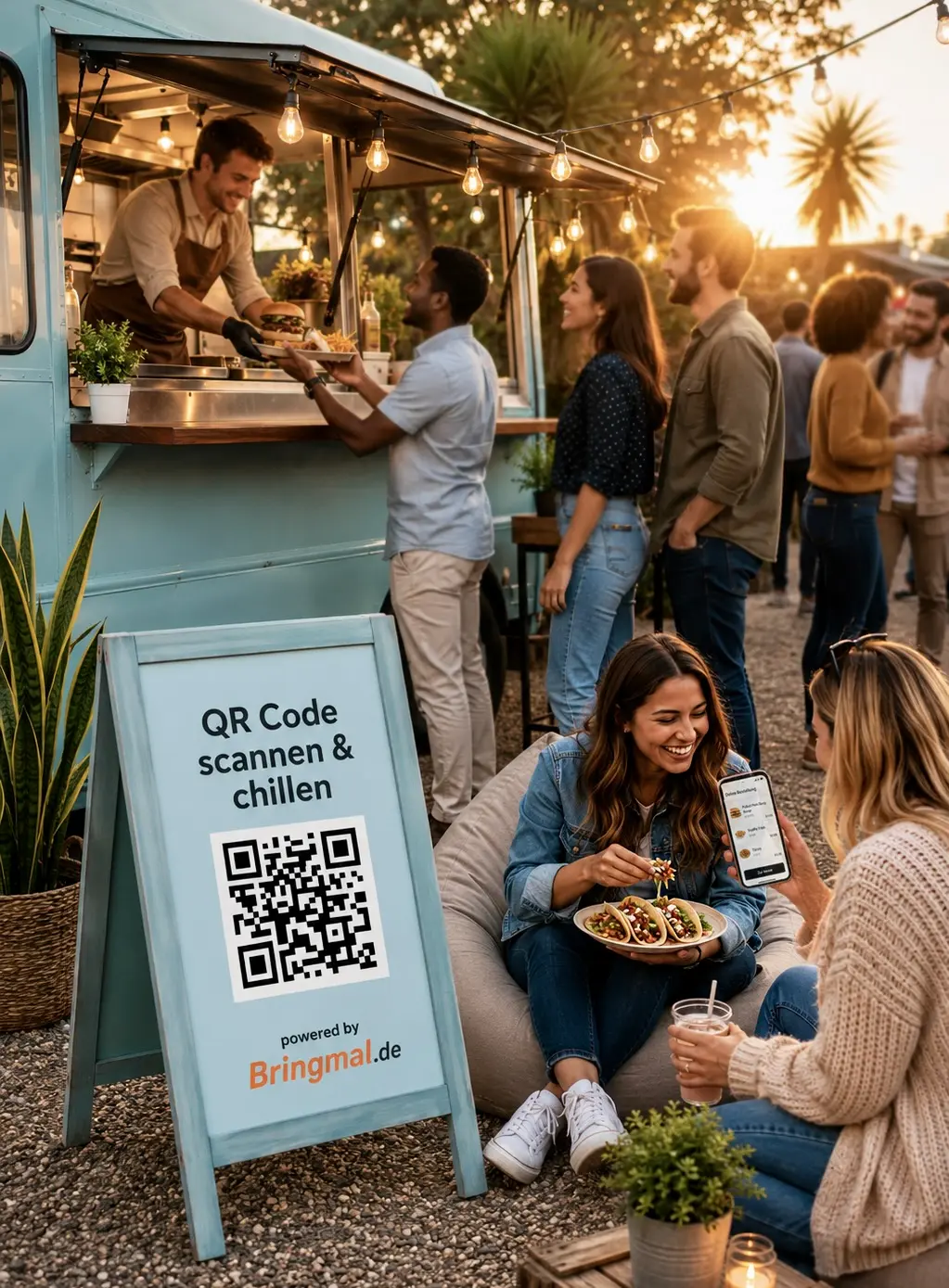 Foodtruck mit digitaler Bestellung über Bringmal